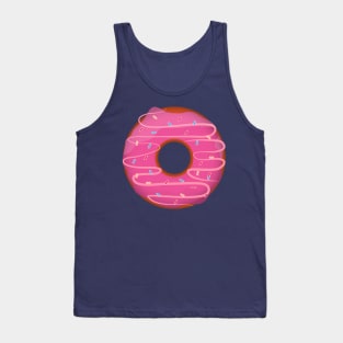 Pastry Donut with Pink Strawberry Frosting Tank Top